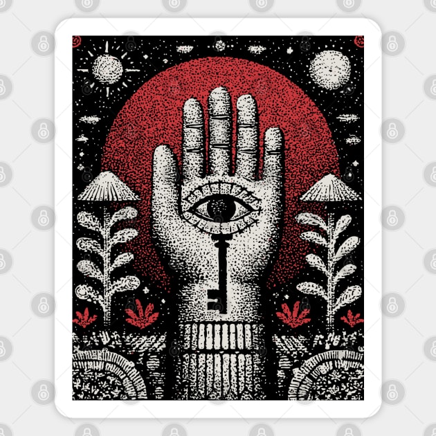 Esoteric Hamsa - The Key to Divine Protection Magnet by TuncGK